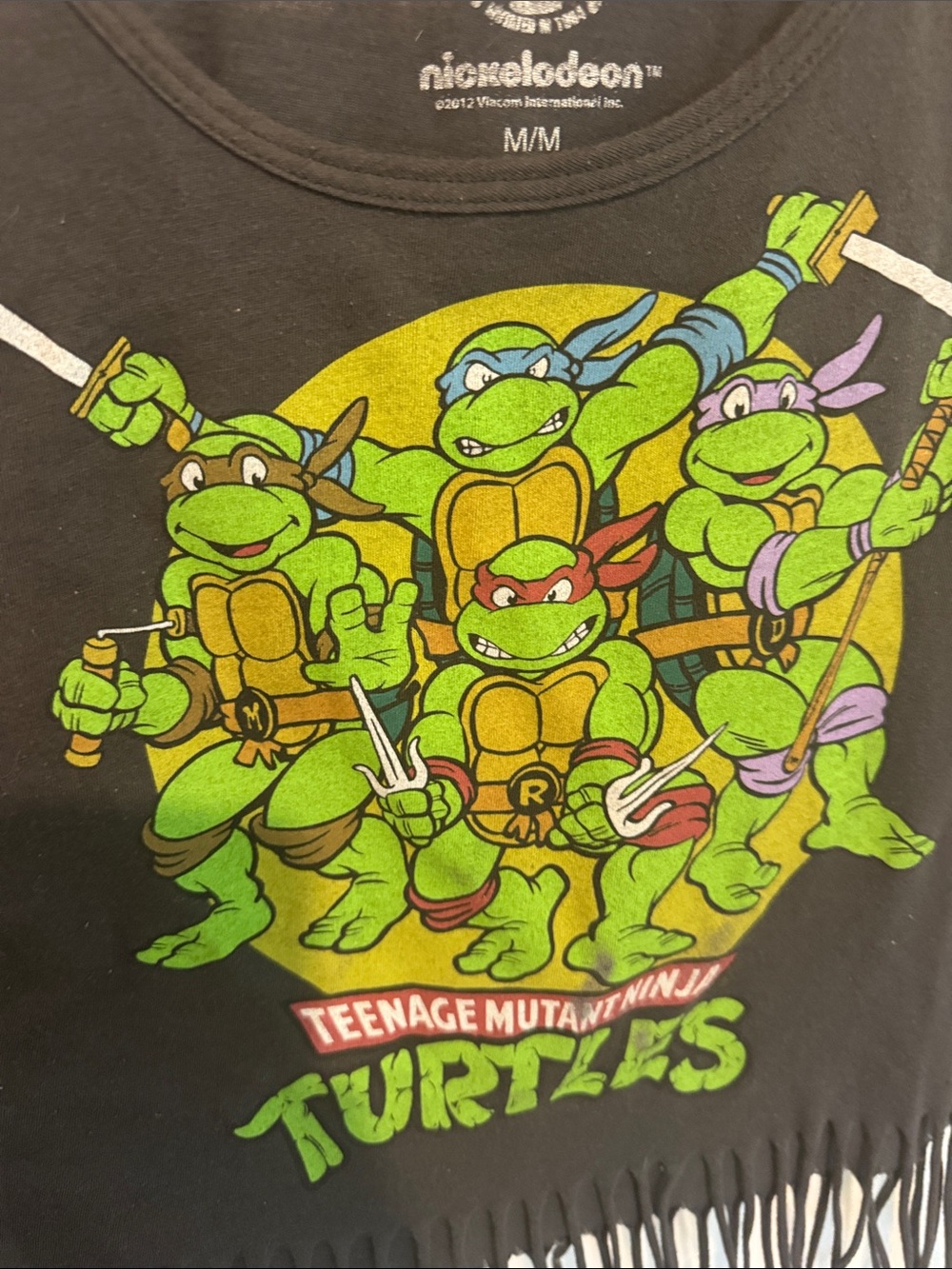Nickelodeon Black Tank Top with Bright Green TMNT Graphic - Picture 3 of 5